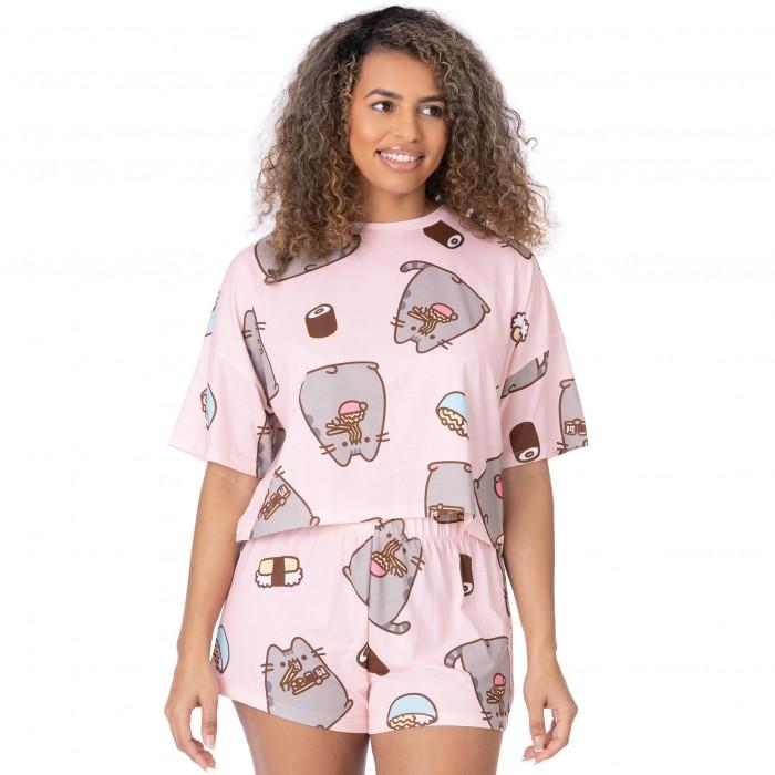 Pusheen Womens/Ladies Short Pajamas Set