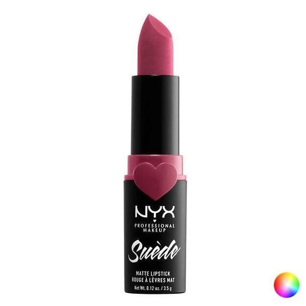 Lipstick - NYX - Suede - Matte Finish - Pink Color - Non-waterproof