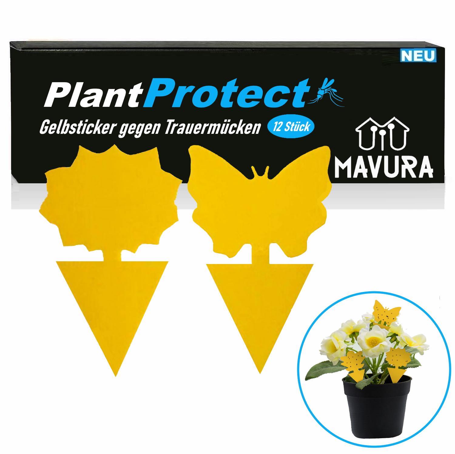 PLANTPROTECT Yellow Stickers Yellow Boards Fungus Gnats Insect Trap Fruit Bed Trap