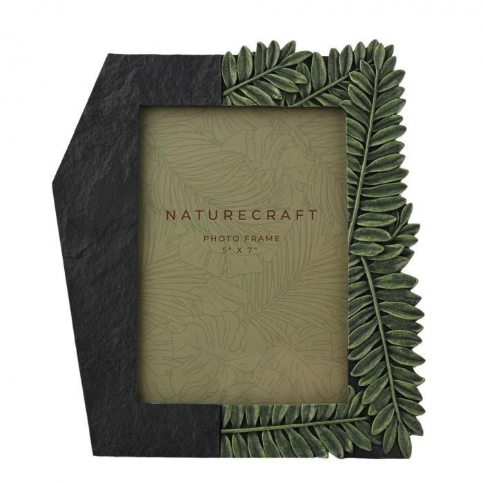 Naturecraft Flagstone Fern Leaf Resin Photo Frame 5 X 7
