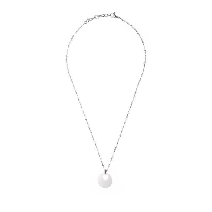 Necklace - LOVA - Pure Ceramic White - Steel - Women - 1 Piece